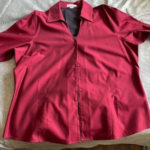 Gentle Worn Red Blouse